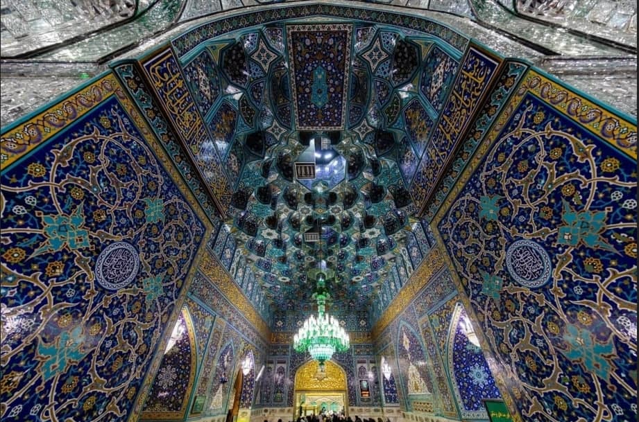 تصویر باکیفیت از رواق حاتم خانی حرم امام رضا علیه السلام